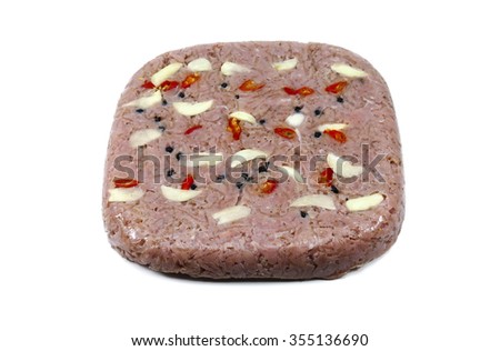 EM蔡是个很受欢迎的越南发酵猪肉卷以大蒜、