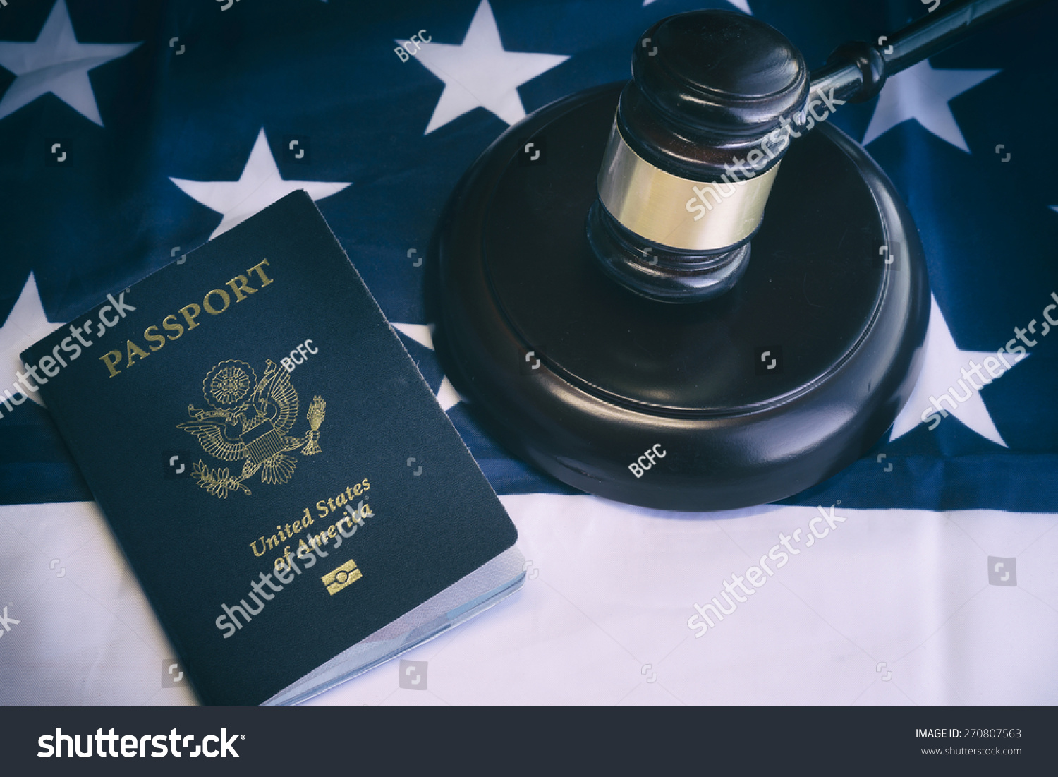美国护照、法律、法律、公民、移民概念形象-