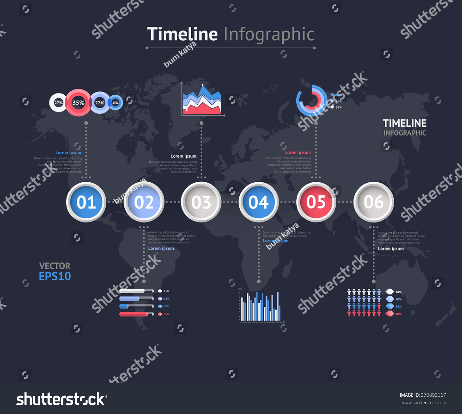 时间轴矢量图.世界地图