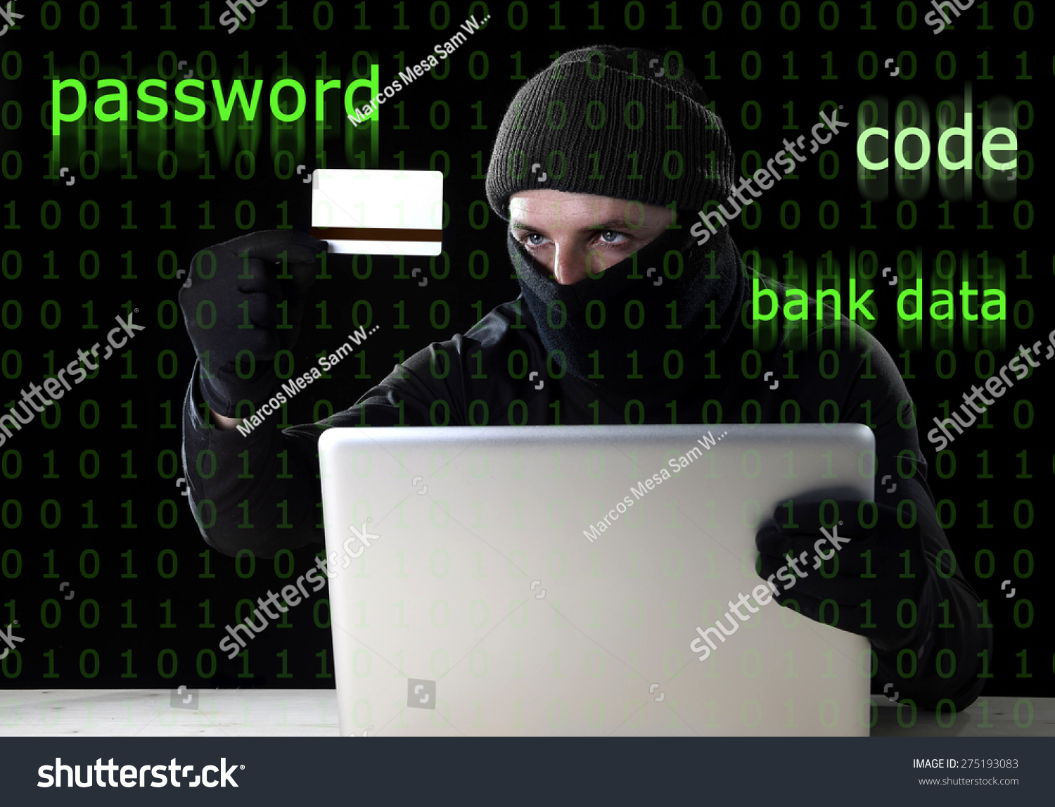 用卡使用电脑笔记本电脑进行犯罪活动的黑客密