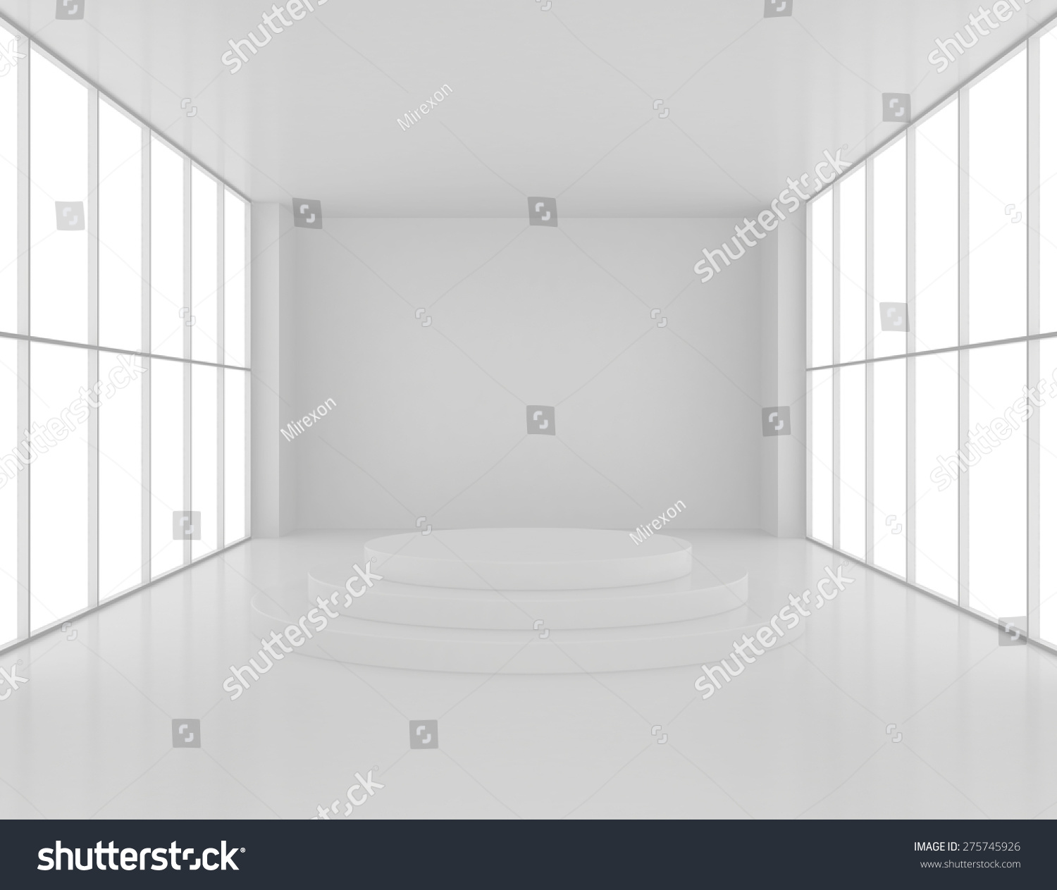 空房间的基座和大窗户。-建筑物\/地标,编辑-海