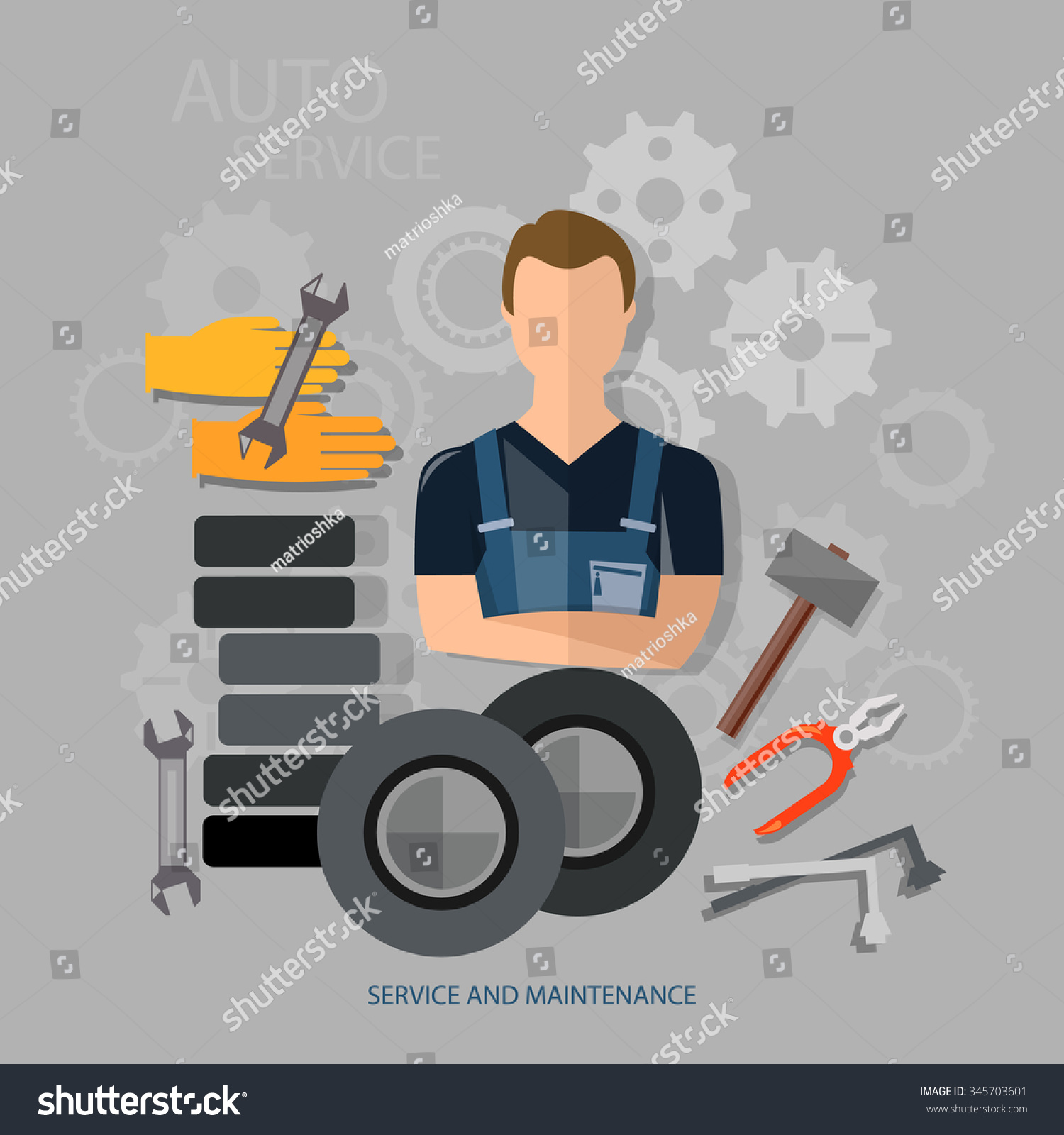 汽车维修汽车修理工轮胎服务-交通运输,工业-海