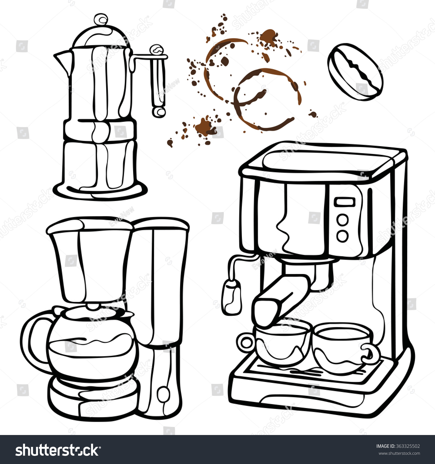 手绘咖啡器具|插画|商业插画|HekoLi - 原创作品 - 站酷 (ZCOOL)