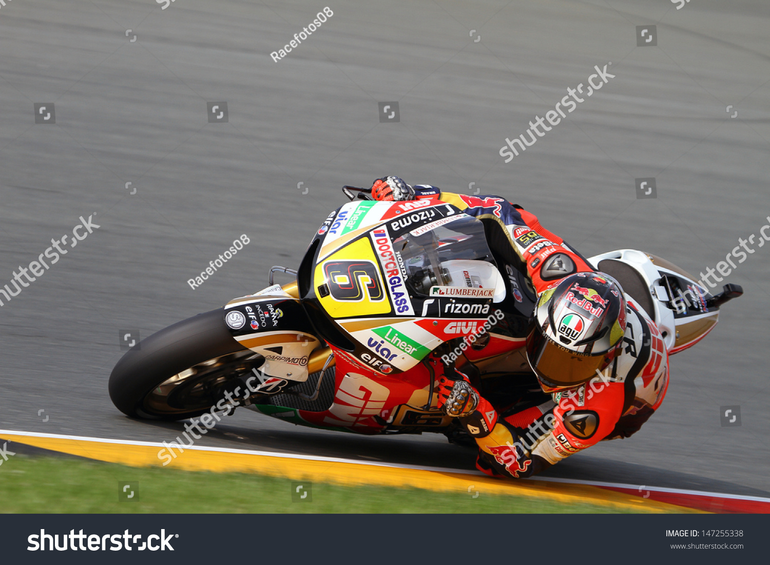 德国,7月14日:德国本田车手stefan bradl在2013年德国埃尼motogp