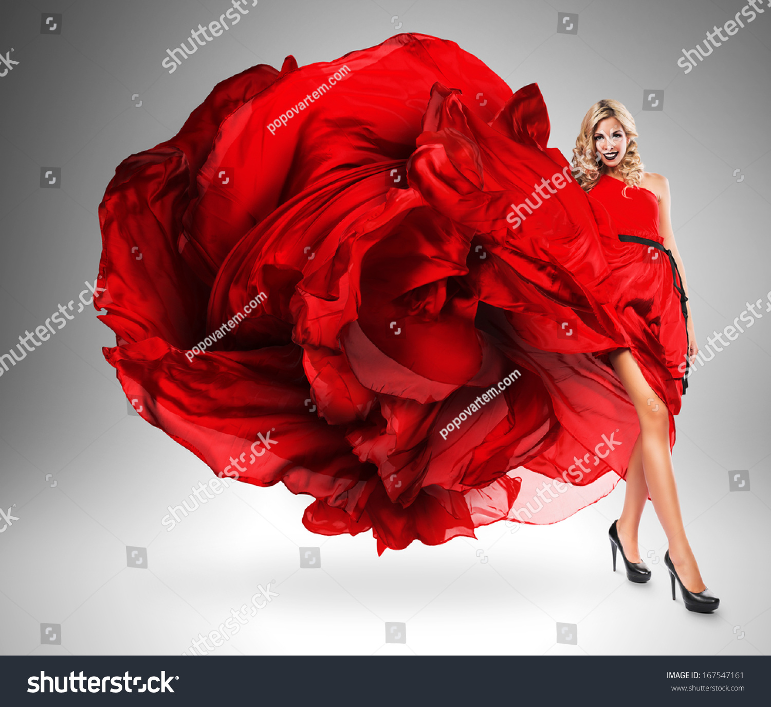 红色微信头像 裙子图片