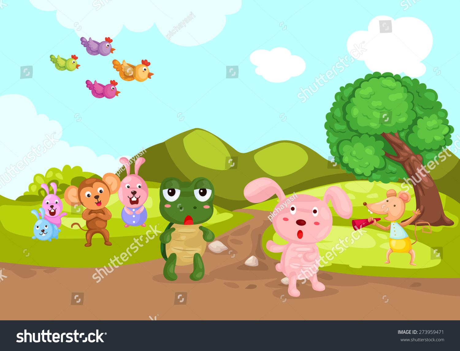 龟兔赛跑-动物/野生生物,背景/素材-海洛创意(hellorf)-shutterstock