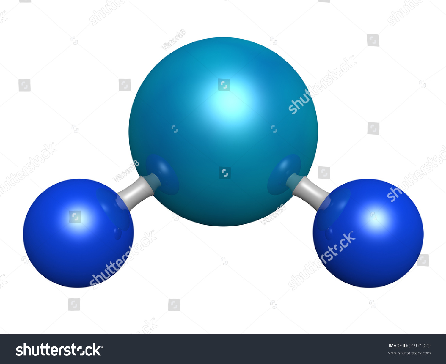 水分子三维模型-物体,科学-海洛创意(hellorf)-shutterstock中国独家